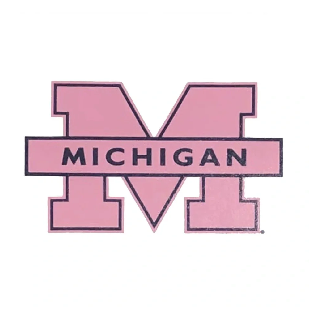 UNIVERSITY OF MICHIGAN (UofM) Pink Infant Booties in Protective Case, NWT